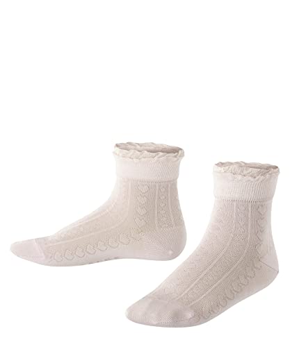 FALKE Unisex Kinder Socken Romantic Net K SO Baumwolle einfarbig 1 Paar, Rosa (Powder Rose 8902), 23-26 von FALKE