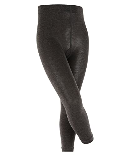 FALKE Unisex Kinder Leggings Active Warm K Le Wolle Funktionsmaterial einfarbig 1 Stück, Grau Anthracite Melange 3080, 80-92 von FALKE