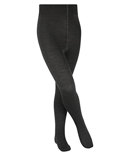 FALKE Unisex Kinder Strumpfhose Comfort Wool K TI Wolle dick einfarbig 1 Stück, Grau (Anthracite Melange 3080), 152-164 von FALKE