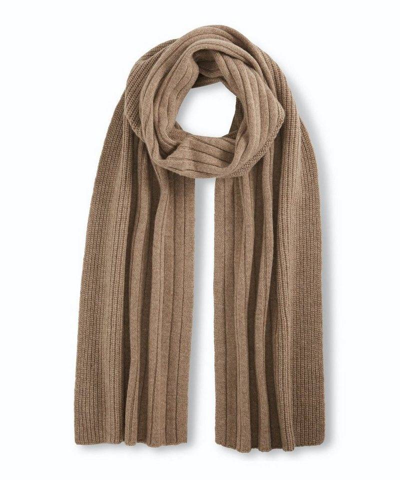 FALKE Schal (Kaschmir, Rippenstruktur) hellbraun 180cm x 28cm - 1 Stück von FALKE