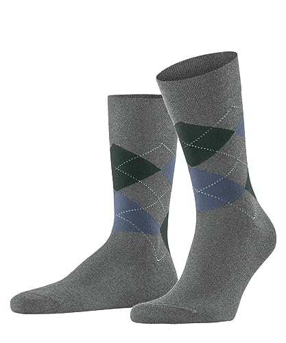 FALKE Herren Sensitive Argyle M SO Baumwolle mit Komfortbund 1 Paar Socken, Grau (Light Grey Melange 3390), 47-50 von FALKE