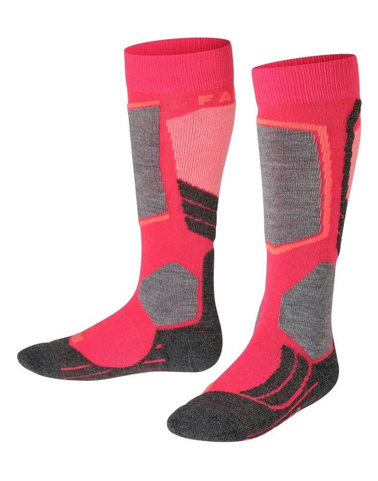 FALKE Skisocken SK2 Intermediate Skiing Kniestrümpfe pink/schwarz/grau Kinder - 1 Paar von FALKE