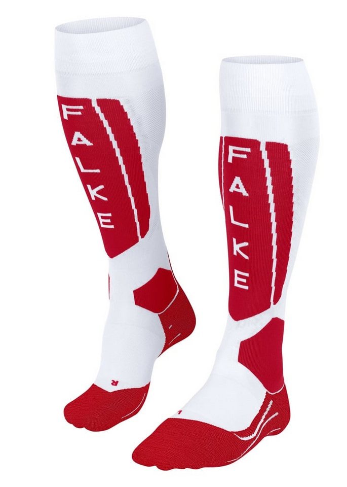 FALKE Skisocken SK5 (für Wettkämpfer, ultraleichte Polsterung) weiss/rot Herren von FALKE
