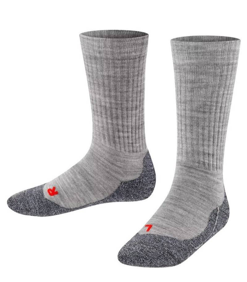 FALKE Socken Tagessocke Active Warm (wärmende Merinowolle) hellgrau Kinder - 1 Paar von FALKE