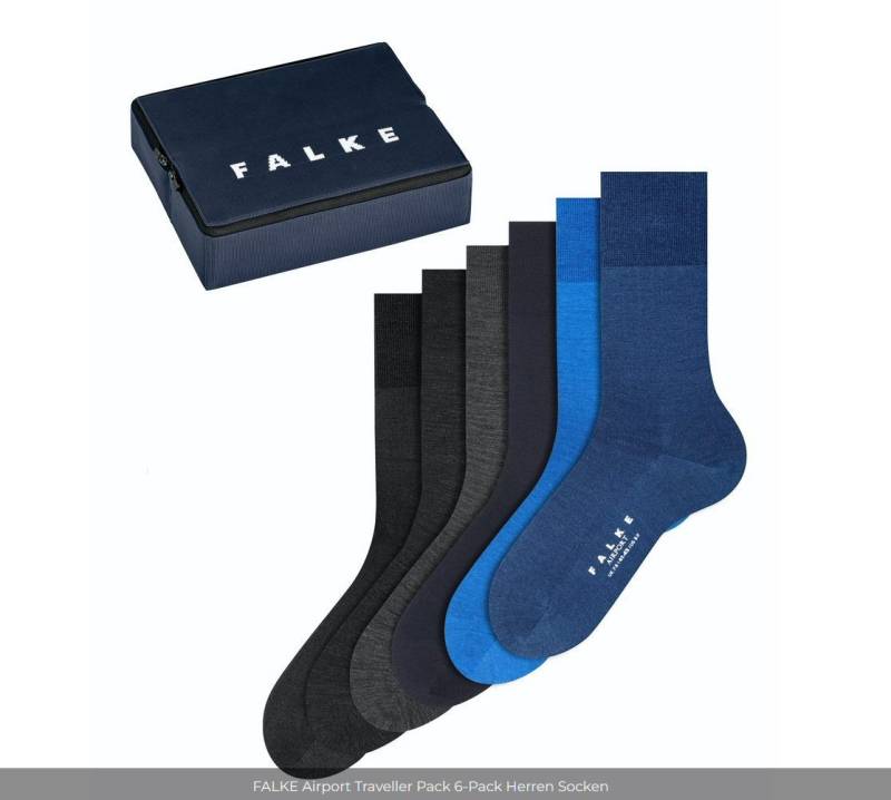 FALKE Socken Tagessocke Airport Traveller Pack Herren - 6 Paar in Box von FALKE
