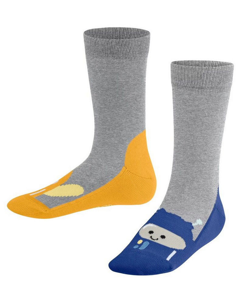 FALKE Socken Tagessocke Bubble Robots (hautschmeichelnde Baumwolle) hellgrau Kinder von FALKE
