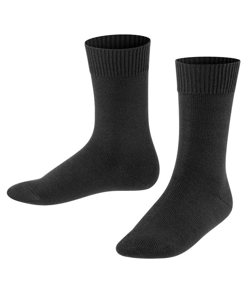 FALKE Socken Tagessocke Comfort Wool (hautschmeichelnde Baumwolle) schwarz Kinder von FALKE