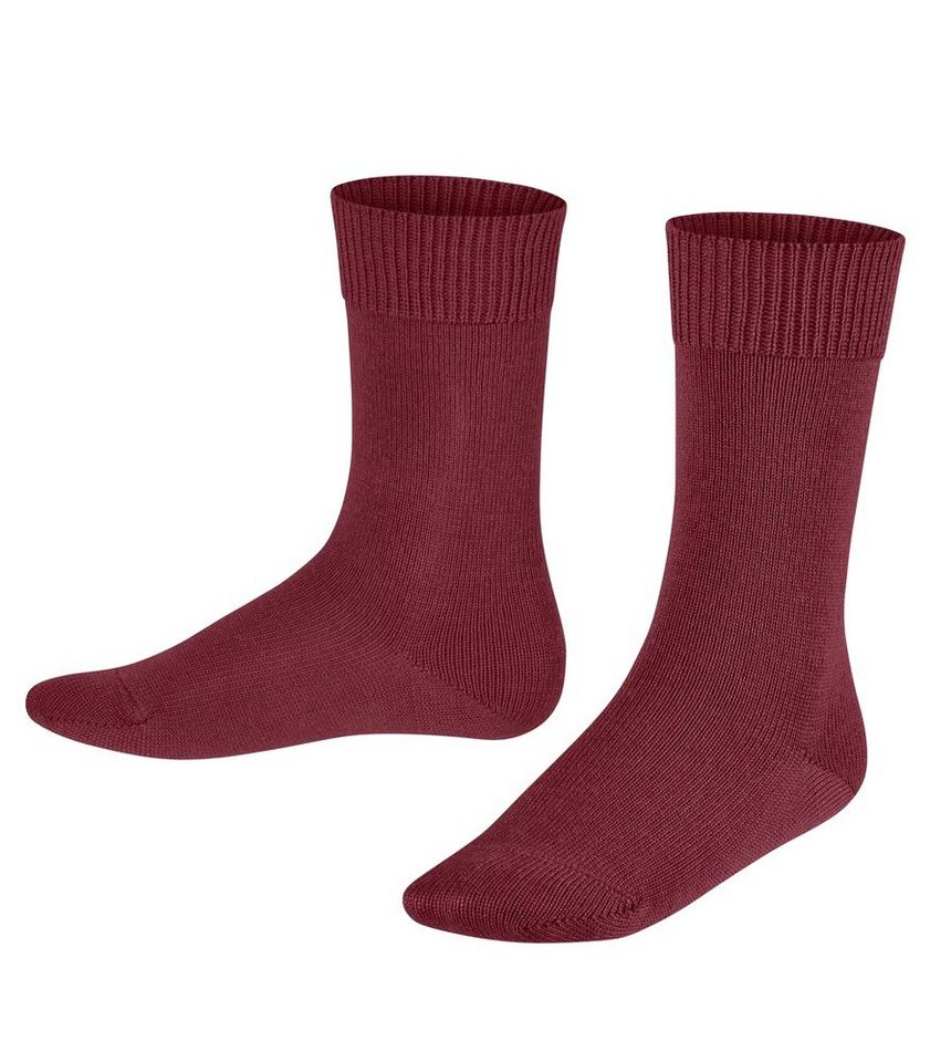 FALKE Socken Tagessocke Comfort Wool (hautschmeichelnde Baumwolle) weinrot Kinder von FALKE