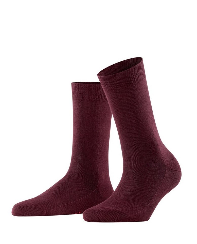 FALKE Socken Tagessocke Family (nachhaltige Baumwolle) weinrot Damen - 1 Paar von FALKE