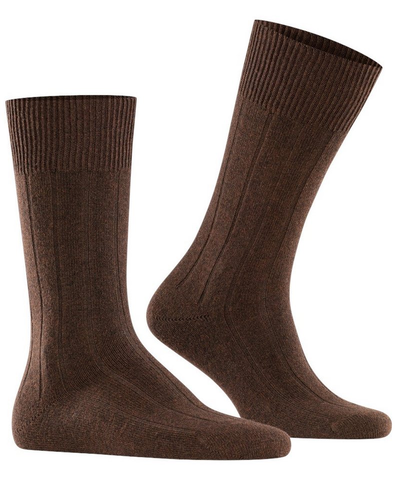 FALKE Socken Tagessocke Lhasa Rib (wärmende Kaschmir) braun Herren - 1 Paar von FALKE
