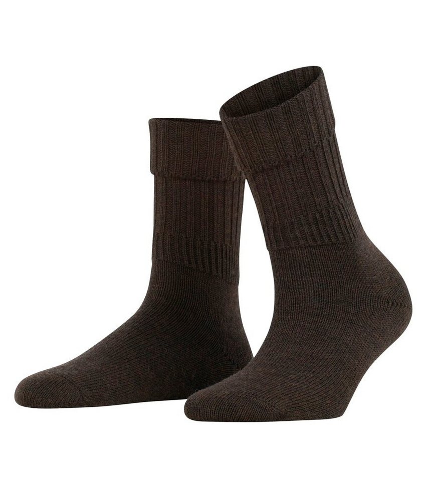 FALKE Socken Tagessocke Striggings Rib (Rippstruktur) dunkelbraun Damen - 1 Paar von FALKE