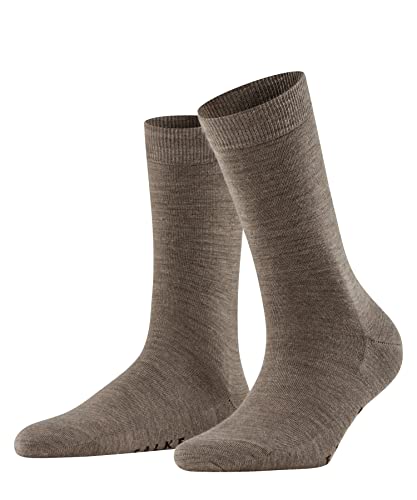 FALKE Damen Socken Softmerino W SO Wolle einfarbig 1 Paar, Braun (Pebble 5810), 39-40 von FALKE