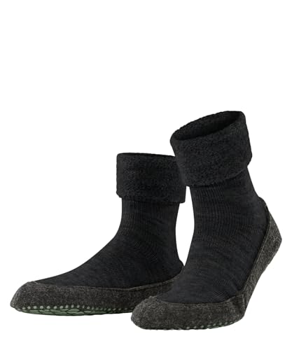 FALKE Stoppersocken Cosyshoe M Hp Wolle rutschhemmende Noppen 1 Paar, Grau Anthracite Melange 3082, 43-44 von FALKE