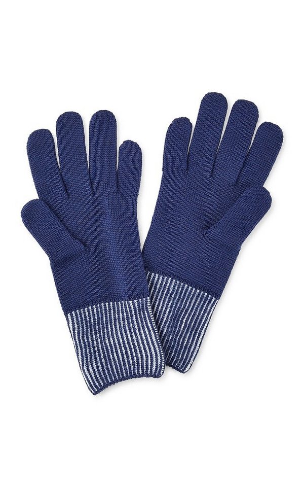 FALKE Strickhandschuhe (Merinowolle) - soft und warm - dunkelblau - Damen/Herren - 1 Paar von FALKE