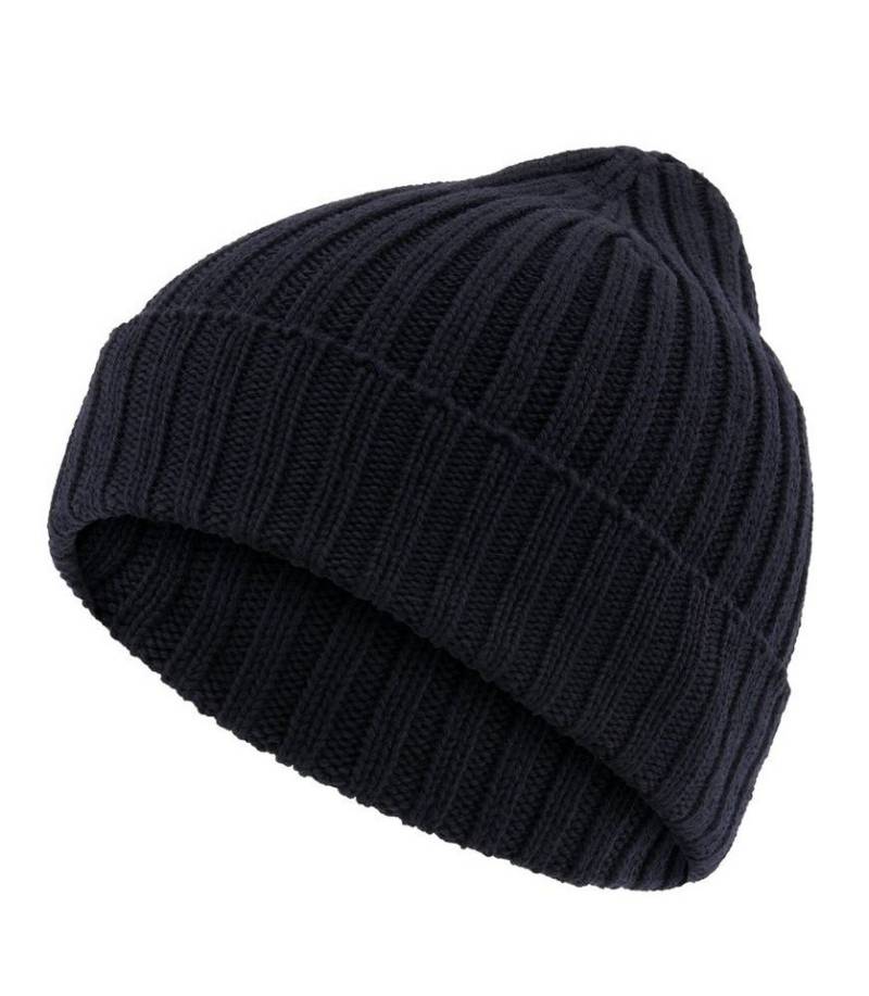 FALKE Strickmütze (Beanie) Hat Unisex - Merinowolle, Rippenstruktur, Umschlag von FALKE
