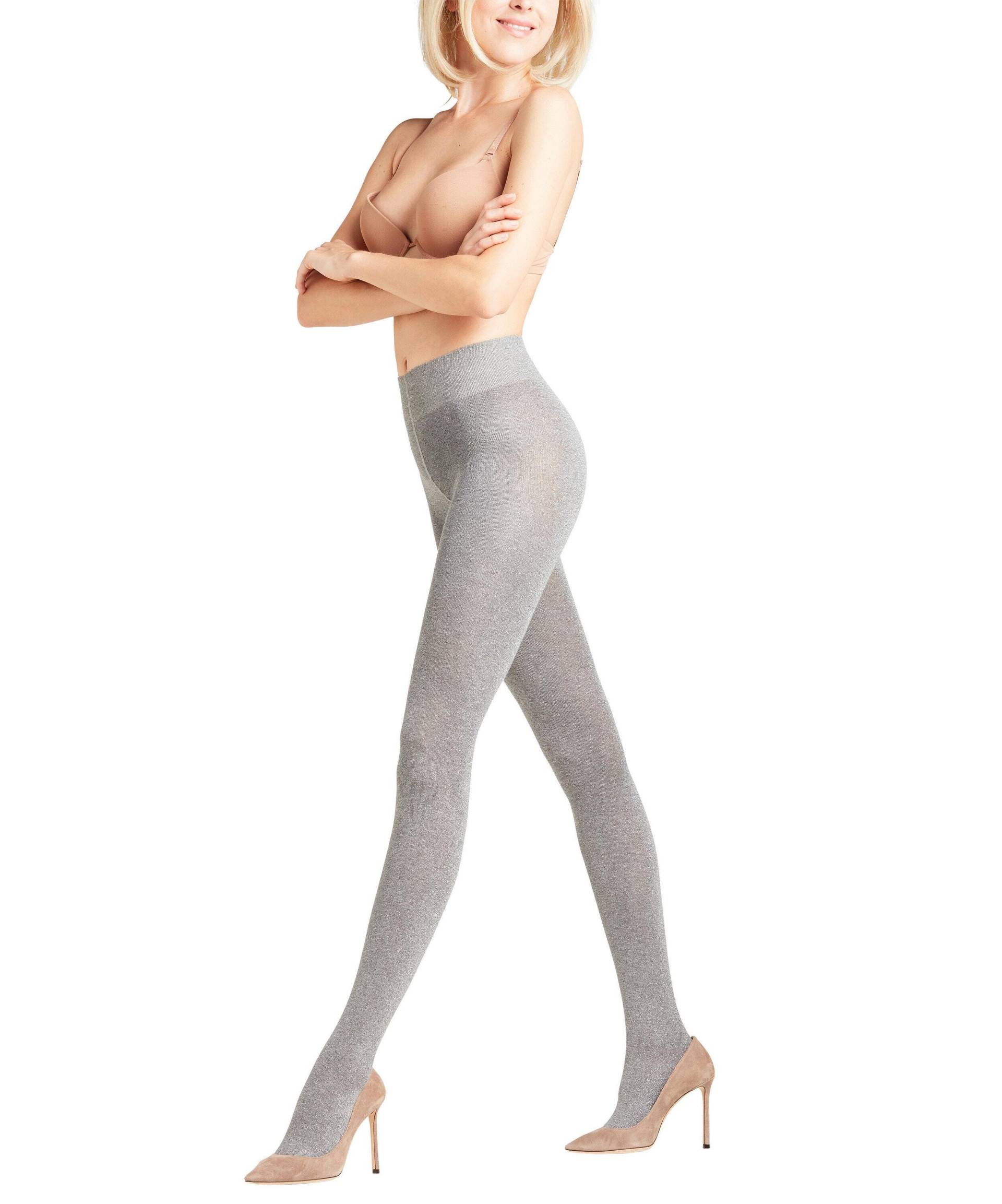 FALKE - Strumpfhose Glossy light greymel. - Gr. - 43 von FALKE