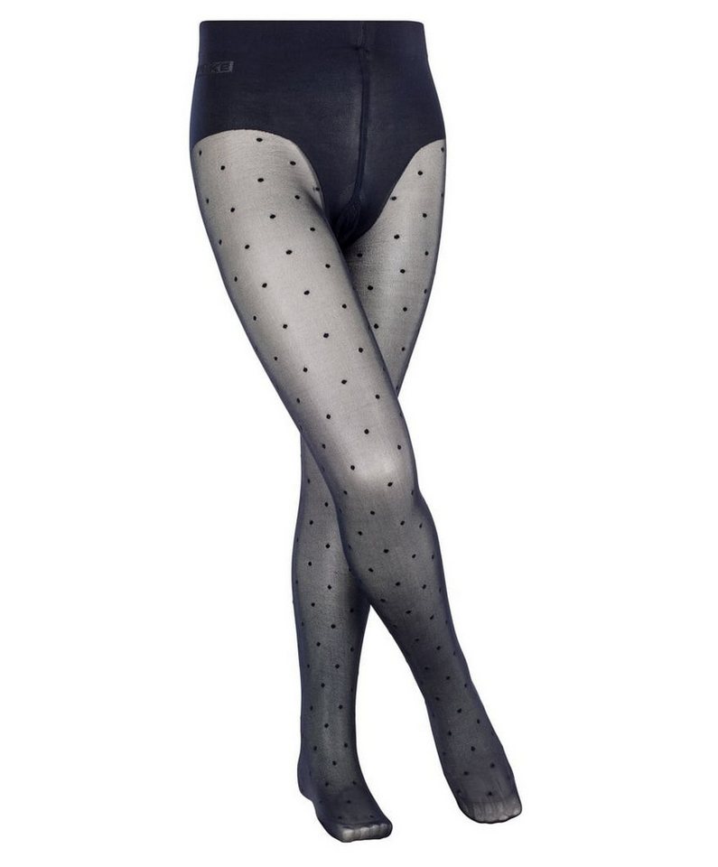 FALKE Strumpfhose Romantic Dot (transparent und matte Feinstrumpfhose) marineblau Kinder von FALKE