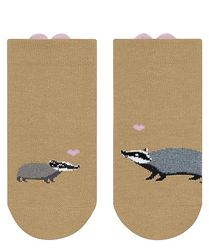 FALKE Unisex Baby Socken Badger Family, Nachhaltige Baumwolle, 1 Paar, Beige (Desert 4710), 80-92 von FALKE