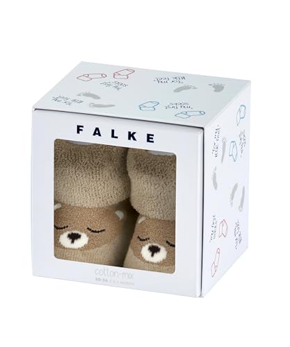 FALKE Unisex Baby Socken Baby Bear B SO Baumwolle als Geschenk 1 Paar, Beige (Sand Melange 4650), 62-68 von FALKE