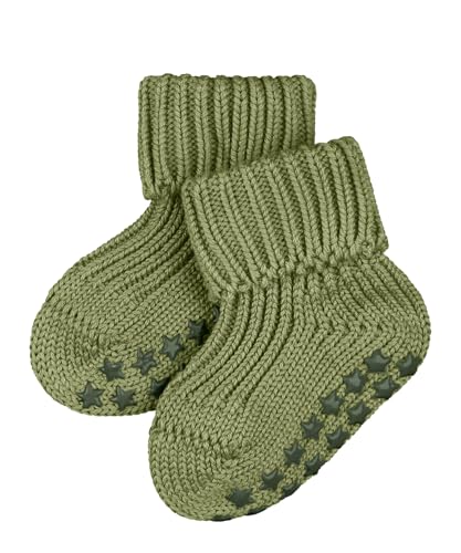 FALKE Unisex Baby Catspads Cotton B Hp Baumwolle Rutschhemmende Noppen Stoppersocken, Grün Ferngreen 7084, 74-80 von FALKE