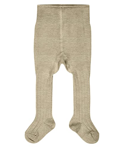 FALKE Unisex Baby Strumpfhose Cosy Rib B Ti Baumwolle Kaschmir dick einfarbig 1 Stück, Beige Sand Melange 4650, 74-80 von FALKE