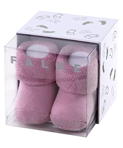 FALKE Unisex Baby Erstling Baumwolle dünn einfarbig 1 Paar Socken, Blickdicht, Rosa (Thulit 8663), 50-56 von FALKE