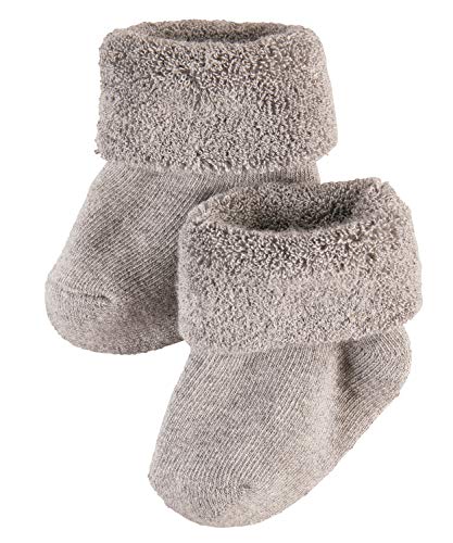 FALKE Unisex Baby Socken Erstling B SO Baumwolle einfarbig 1 Paar, Grau (Light Grey 3400), 62-68 von FALKE
