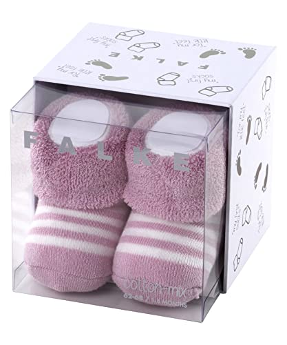 FALKE Unisex Baby Socken Erstlingsringel B SO Baumwolle einfarbig 1 Paar, Rosa (Thulit 8663), 50-56 von FALKE