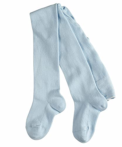 FALKE Unisex Baby Family B TI Strumpfhose, Blickdicht, Blau (Powder Blue 6250), 74-80 von FALKE