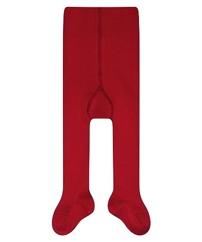 FALKE Unisex Baby Strumpfhose Family B TI nachhaltige biologische Baumwolle einfarbig 1 Stück, Rot (Fire 8150) neu - umweltfreundlich, 50-56 von FALKE