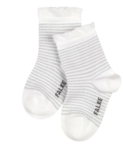 FALKE Unisex Baby Socken Glitter Stripe, Baumwolle, 1 Paar, Weiß (White 2000), 74-80 von FALKE