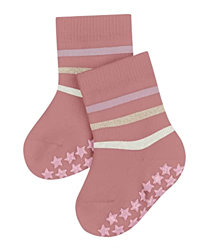 FALKE Unisex Baby Stoppersocken Multi Stripe B HP Baumwolle rutschhemmende Noppen 1 Paar, Rot (Coralle 8808), 62-68 von FALKE