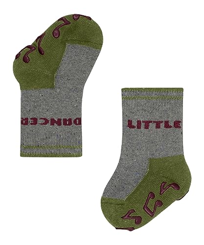 FALKE Unisex Baby Stoppersocken Little Dancer B HP Baumwolle rutschhemmende Noppen 1 Paar, Grau (Light Grey 3400), 80-92 von FALKE