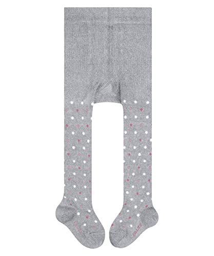 FALKE Unisex Baby Strumpfhose Little Dot B TI Baumwolle dick gemustert 1 Stück, Grau (Maratona Melange 3172), 62-68 von FALKE