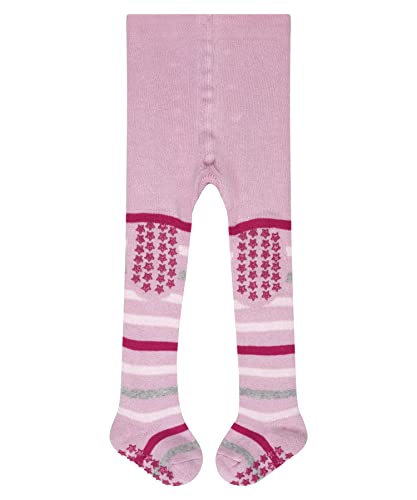 FALKE Unisex Baby Strumpfhose Multi Stripe B TI Baumwolle rutschhemmende Noppen 1 Stück, Rosa (Thulit 8663), 62-68 von FALKE