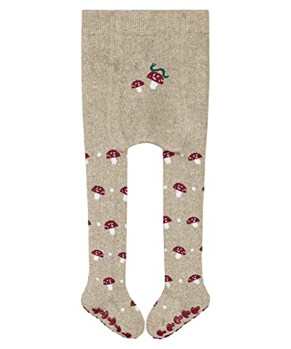 FALKE Unisex Baby Mushroom Catspads B HP Hausschuh-Socken, Beige (Sand Mel. 4650), 1-6 Monate (62-68cm) von FALKE