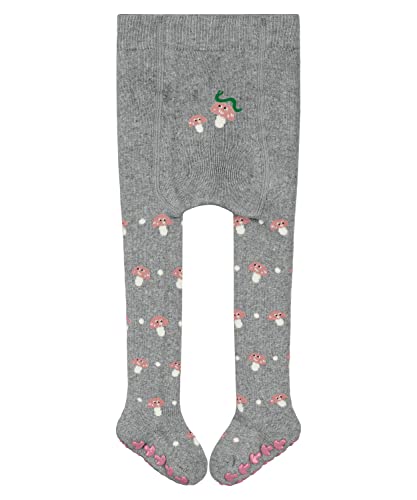 FALKE Unisex Baby Mushroom Catspads B HP Hausschuh-Socken, Grau (Light Grey 3400), 6-12 Monate (74-80cm) von FALKE