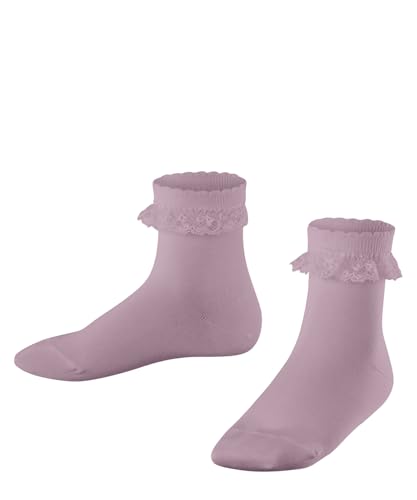 FALKE Unisex Baby Socken Romantic Lace B So Baumwolle einfarbig 1 Paar, Rosa Thulit 8663, 74-80 von FALKE
