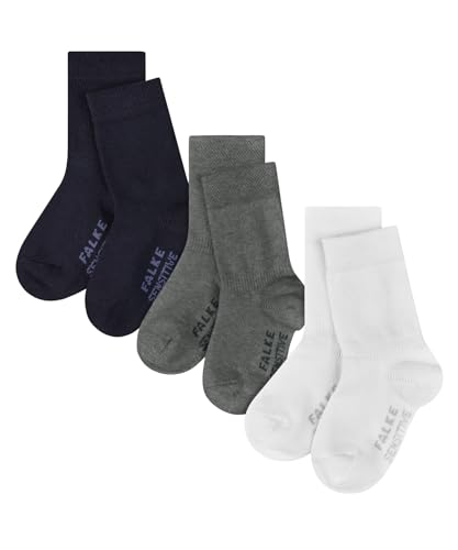 FALKE Unisex Baby Socken Sensitive Multipack B So Baumwolle mit Komfortbund 3 Paar, Mehrfarbig Sortiment 0020, 50-56 von FALKE