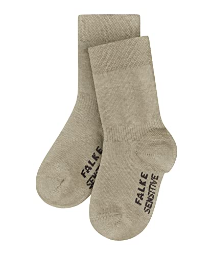 FALKE Unisex Baby Socken Sensitive B SO Baumwolle mit Komfortbund 1 Paar, Beige (Sand Melange 4650) neu - umweltfreundlich, 80-92 von FALKE