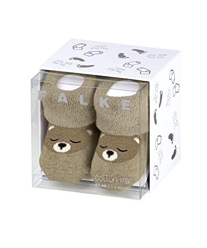 FALKE Unisex Baby Socken Baby Bear B So Baumwolle als Geschenk 1 Paar, Beige Sand Melange 4650, 50-56 von FALKE