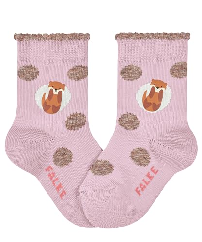 FALKE Unisex Baby Socken Baby Cute Otter B SO Baumwolle gemustert 1 Paar, Rosa (Thulit 8663), 74-80 von FALKE
