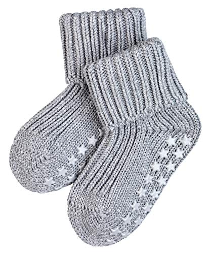 FALKE Unisex Baby Stoppersocken Catspads Cotton B HP Baumwolle rutschhemmende Noppen 1 Paar, Grau (Light Grey 3400), 62-68 von FALKE