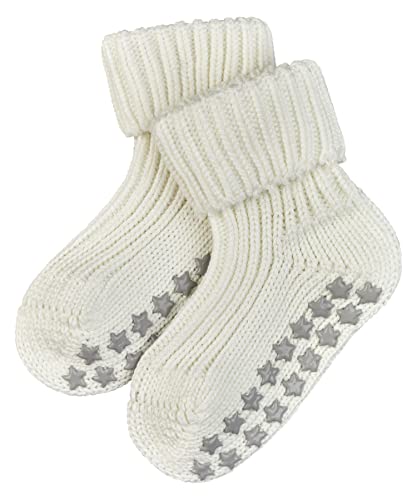 FALKE Unisex Baby Stoppersocken Catspads Cotton B HP Baumwolle rutschhemmende Noppen 1 Paar, Weiß (Off-White 2040), 74-80 von FALKE