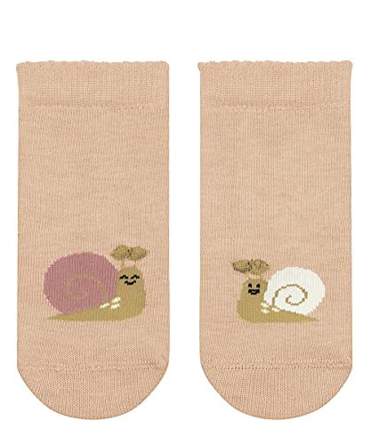 FALKE Unisex Baby Socken Little Snails B SO Baumwolle gemustert 1 Paar, Orange (Coral 8677), 80-92 von FALKE