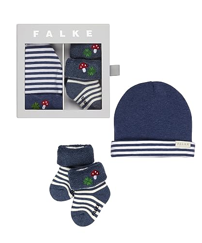 FALKE Unisex Baby Socken Lucky Giftset B SO Baumwolle gemustert 1 Paar, Blau (Light Denim 6660), 74-80 von FALKE