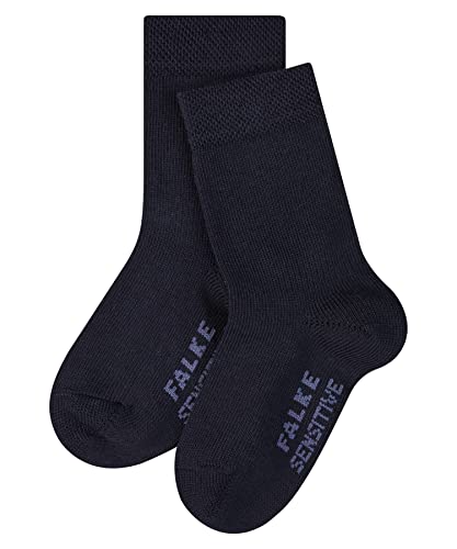 FALKE Unisex Baby Socken Sensitive, Baumwolle, 1 Paar, Blau (Darkmarine 6170), 74-80 von FALKE