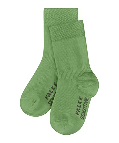FALKE Unisex Baby Socken Sensitive B SO Baumwolle mit Komfortbund 1 Paar, Grün (Lizzard Green 7486), 62-68 von FALKE