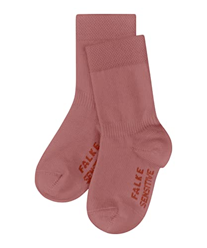 FALKE Unisex Baby Socken Sensitive B SO Baumwolle mit Komfortbund 1 Paar, Rot (Coralle 8808), 74-80 von FALKE