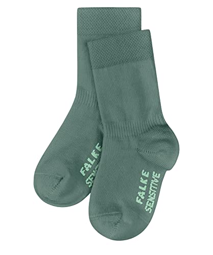 FALKE Unisex Baby Socken Sensitive B SO Baumwolle mit Komfortbund 1 Paar, Grün (Dark Jade 7248) neu - umweltfreundlich, 80-92 von FALKE